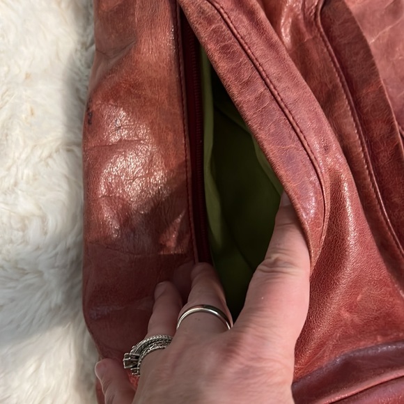 VTG 90’S HOBO BACKPACK LEATHER - Picture 7 of 16